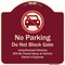 Signmission Designer Series-No Parking Don't Block Gate Unauthorized Vehicle Towed Away, 18" x 18", BU-1818-9953 A-DES-BU-1818-9953 - alternate 1